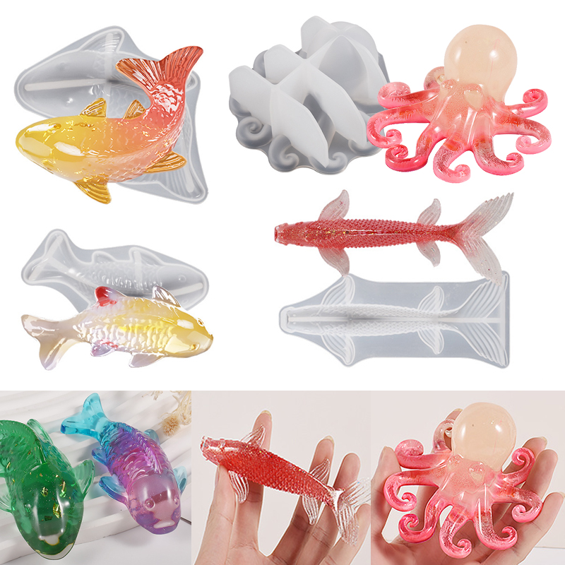 Marine Fish Tank - 3D 잉어 모양 에폭시 수지 몰드