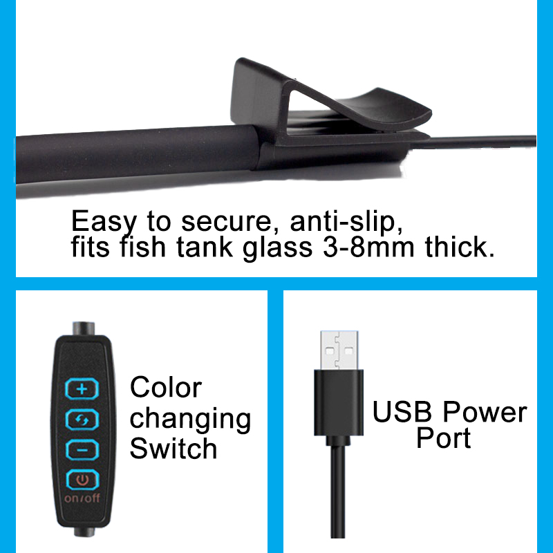 USB 수족관 LED 램프 어항 조명 장식 수생 식물  - Aquarium Marine Lights 리뷰 및 가격
