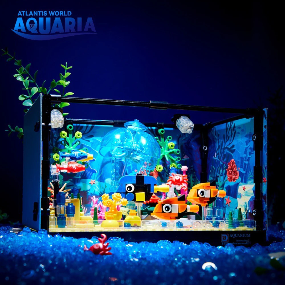 아이디어 시리즈 수족관 해양 동물 조립 블록 창의적 전 - Marine Aquarium 리뷰 및 가격