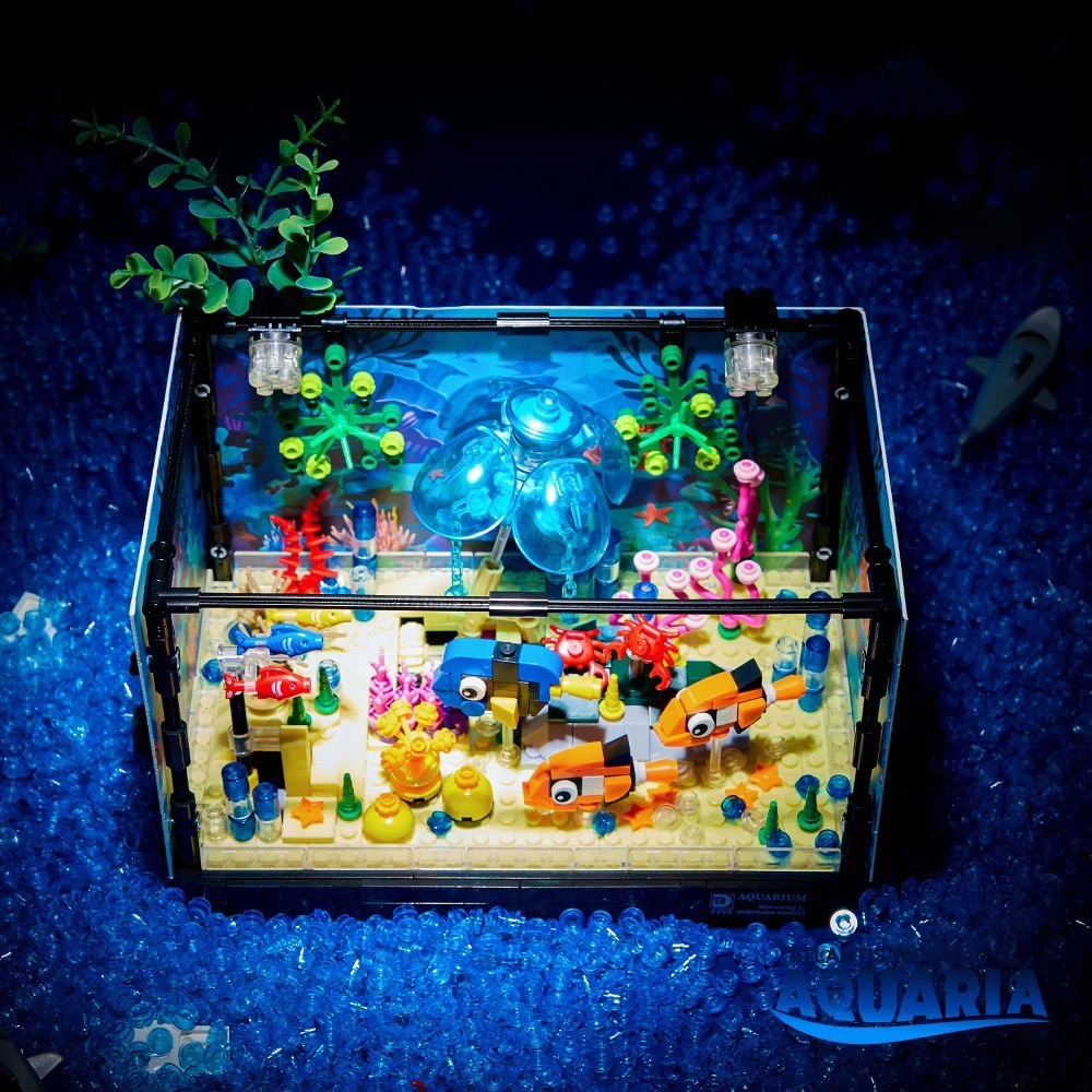 아이디어 시리즈 수족관 해양 동물 조립 블록 창의적 전 - Marine Aquarium 리뷰 및 가격