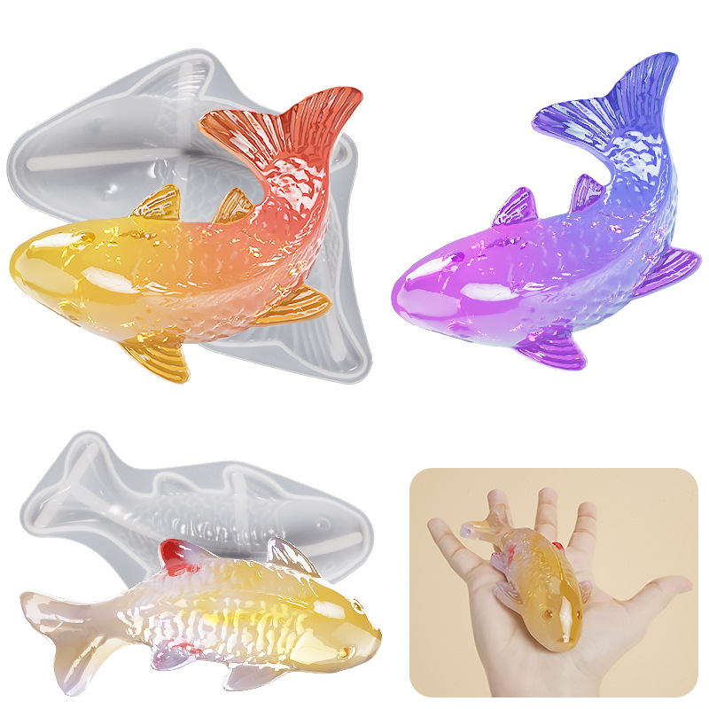 3D 잉어 모양 에폭시 수지 몰드 바다 동물 잉어 문어 - Marine Fish Tank 리뷰 및 가격