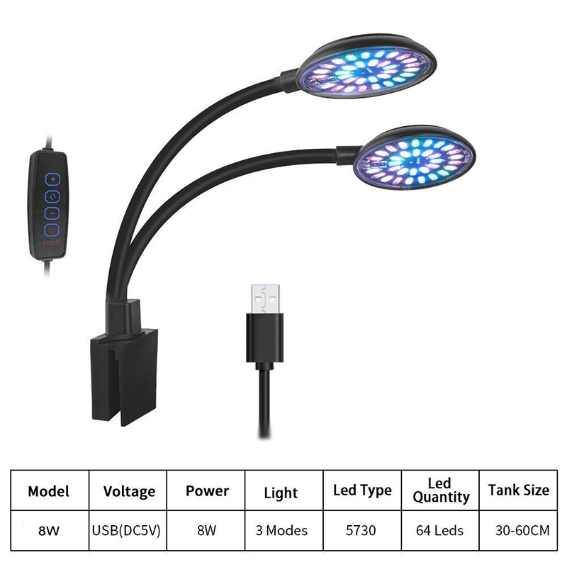 USB 수족관 LED 조명 물고기 탱크 클립 램프 전체 - Aquarium Marine Lights 리뷰 및 가격