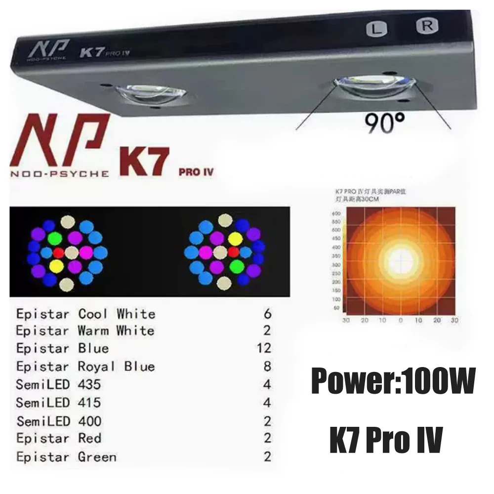 노푸시 NP K7Pro IV 100W 앱 와이파이 풀  - Reef Aquarium 리뷰 및 가격