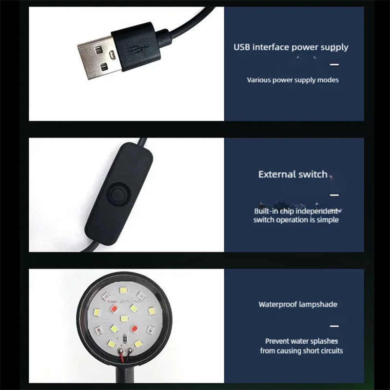 USB LED 어항 클립 램프 고투명 밝은 보조 조명  - Aquarium Marine Lights 리뷰 및 가격