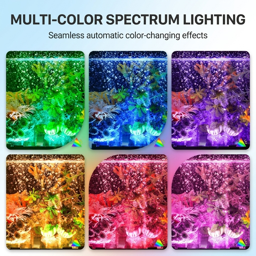 USB LED 수족관 에어 버블 라이트 자동 RGB 색 - Aquarium Marine Lights 리뷰 및 가격